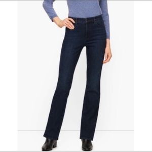 NWT $89 TALBOTS Curvy Boot Cut dark wash jean 4P 27
